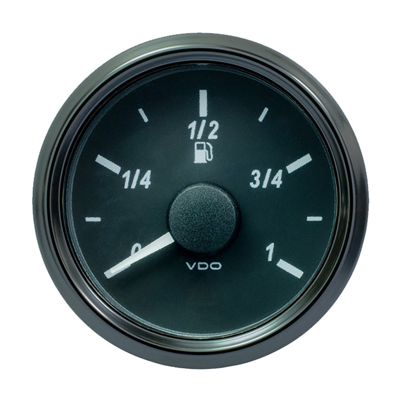 VDO SingleViu 52mm (2-1/16) Fuel Level Gauge – Euro – 90-5 Ohm [A2C3833110030]