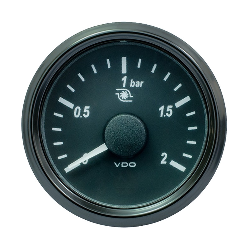 VDO SingleViu 52mm (2-1/16) Turbo Pressure Gauge – 2 Bar – 0-180 Ohm [A2C3833490030]