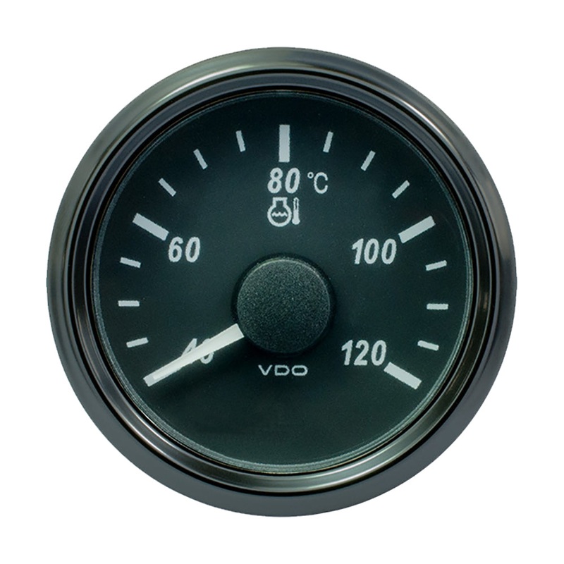 VDO SingleViu 52mm (2-1/16) Water Temp. Gauge – Euro – 120 C – 291-22 ohm [A2C3833330030]