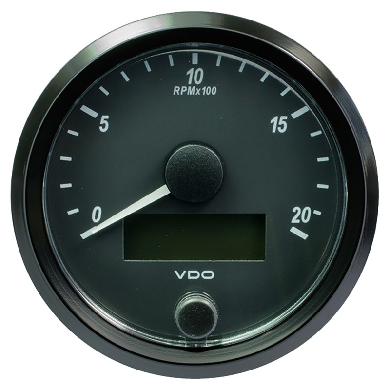 VDO SingleViu 80mm (3-1/8) Tachometer – 2000 RPM [A2C3832960030]
