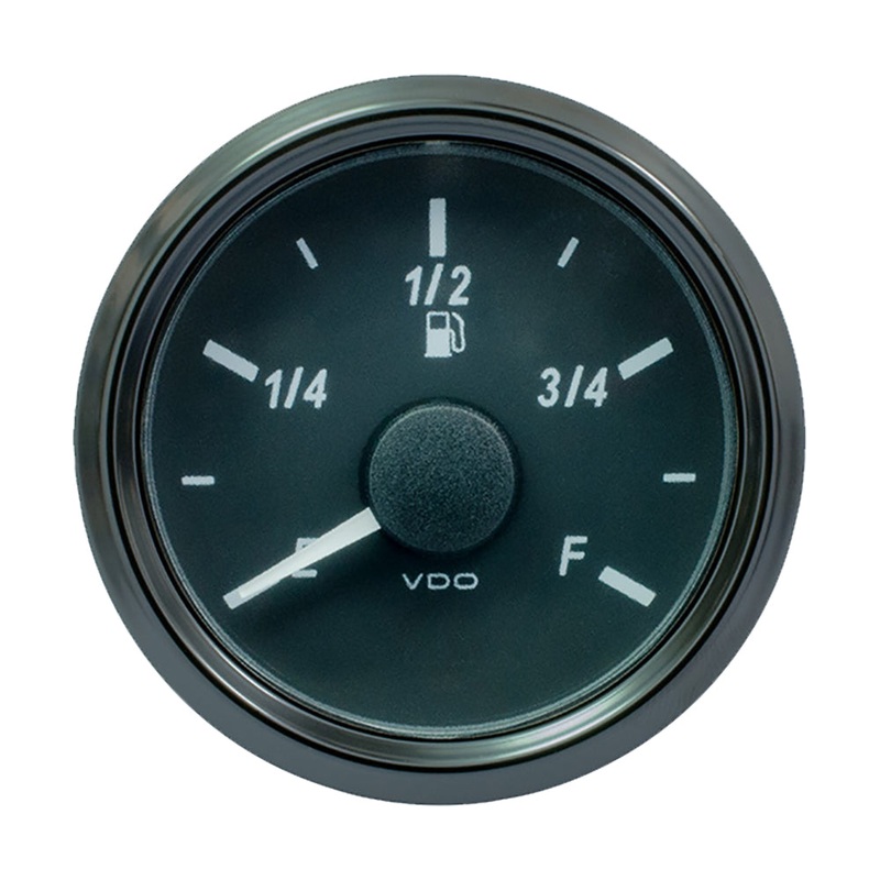 VDO SingleViu 52mm (2-1/16) Fuel Level Gauge – E/F Scale – 0-90 Ohm [A2C3833140030]