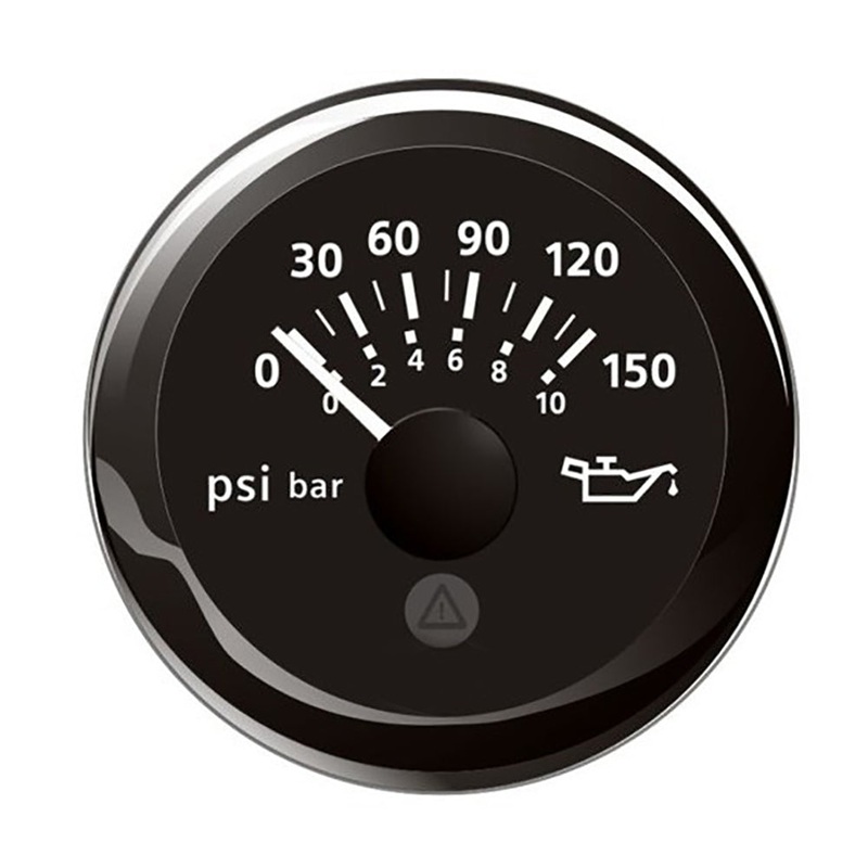 Veratron 52MM (2-1/16) ViewLine Oil Pressure Indicator 0 to 150 PSI – Black Dial  Round Bezel [A2C59514118]