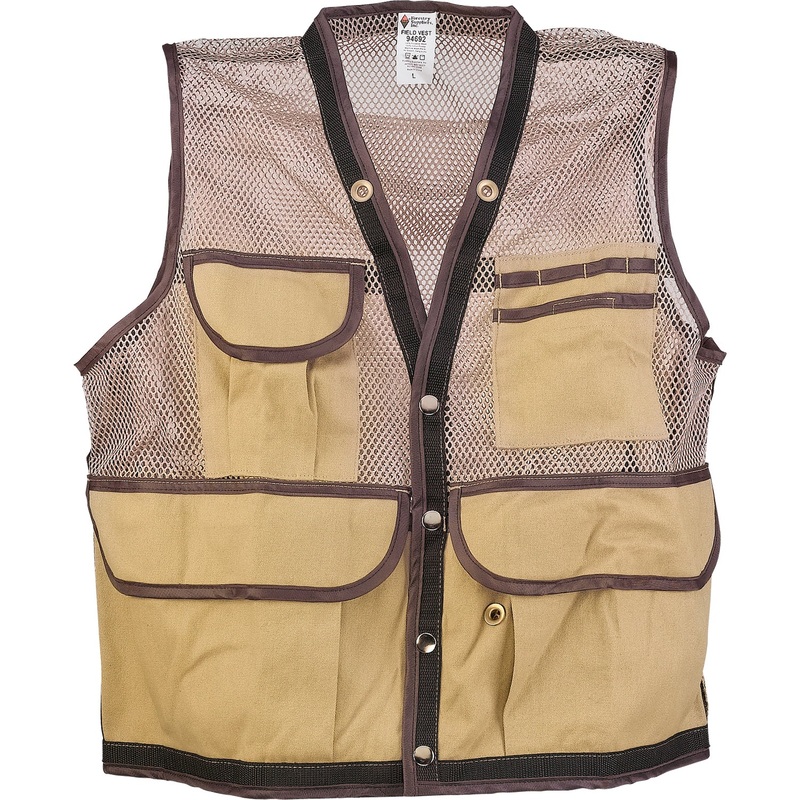 8-Pocket Nylon Mesh Cruiser Vest – Tan