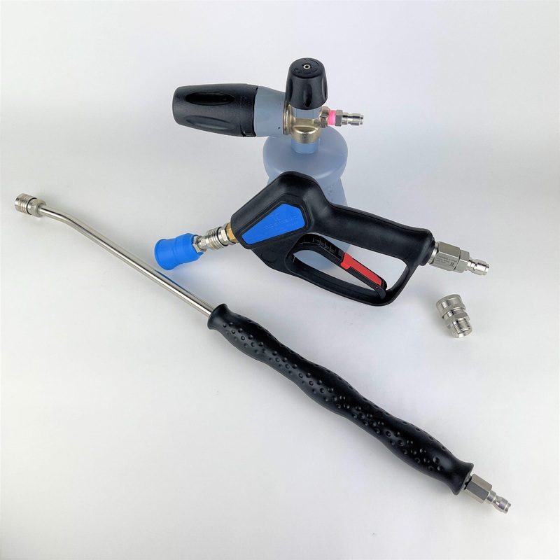 Mosmatic Premium Package Gun, Bent Wand with Int. Stainless Live Swivel