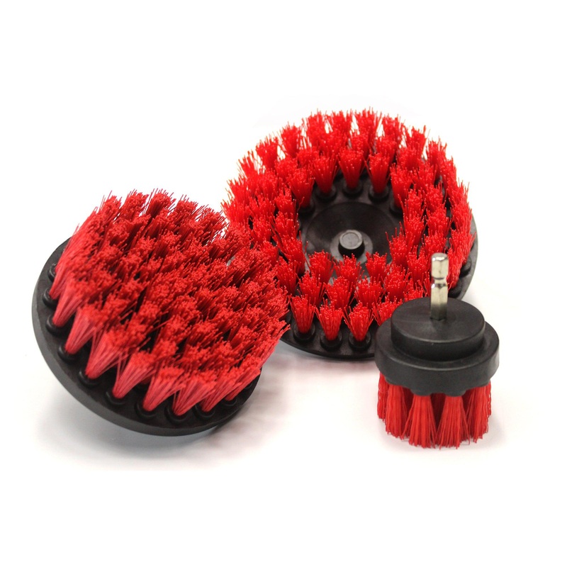 Maxshine Red Upholstery Carpet Brush with Drill Attachment 2/4/5 Inch
