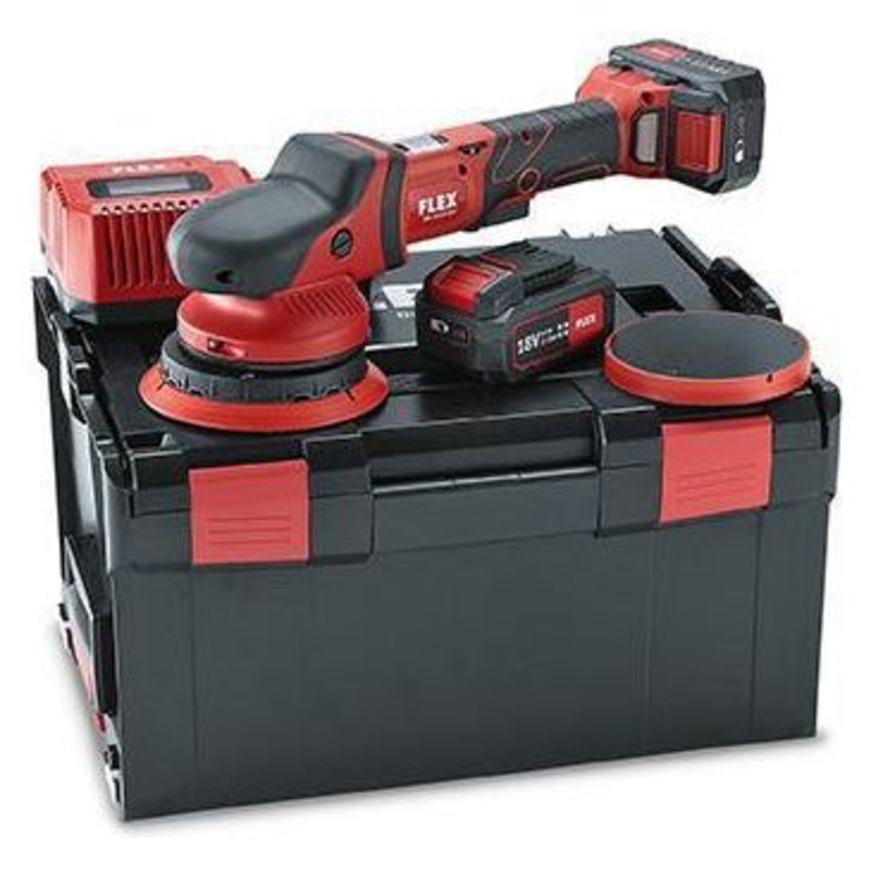 FLEX XFE 15 150 Cordless DA Polisher 18.0 Inc 2x 5.0 Amp Batteries