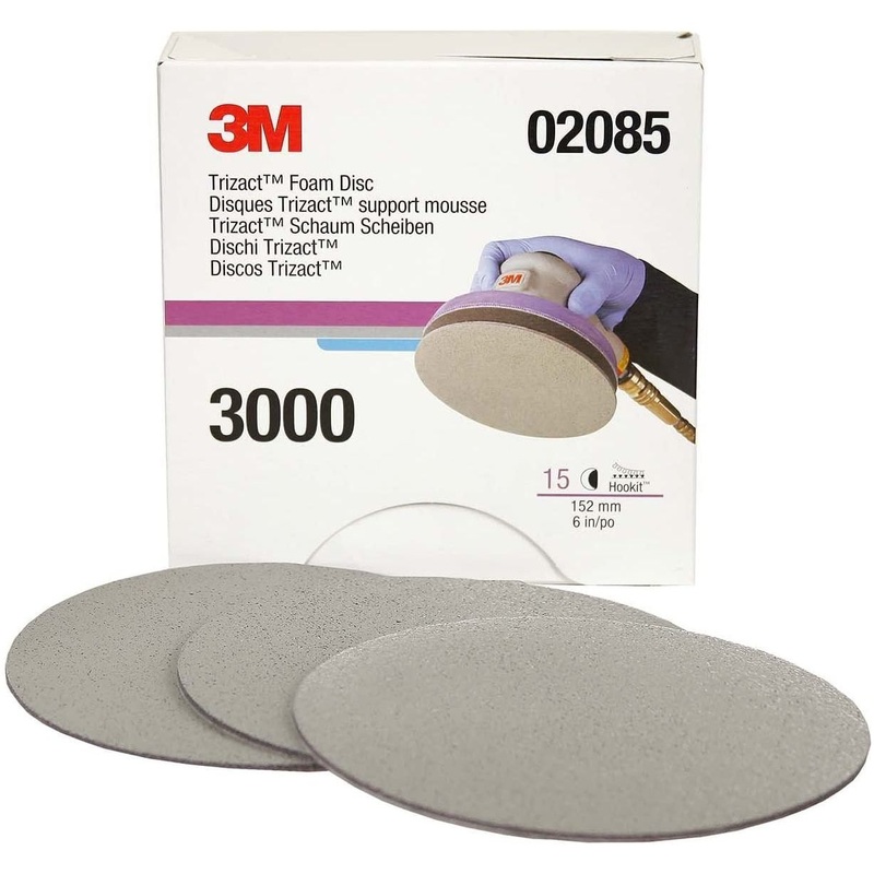 3M Trizact Hookit Foam Disc Sponge P3000 Grit (3/6 Inch)