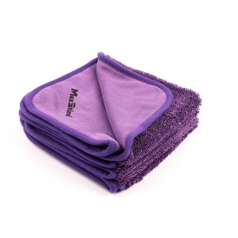 Maxshine 600GSM Purple Single Twisted Loop Drying Towel -3pcs/pack
