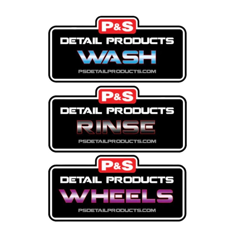 P&S Bucket Labels Wash, Rinse or Wheels