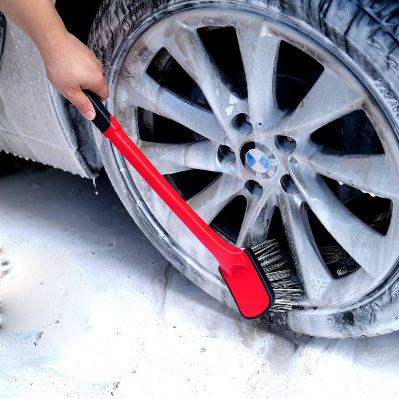 Maxshine Soft Grip Tire & Wheel Cleaning Brush-Long Handle
