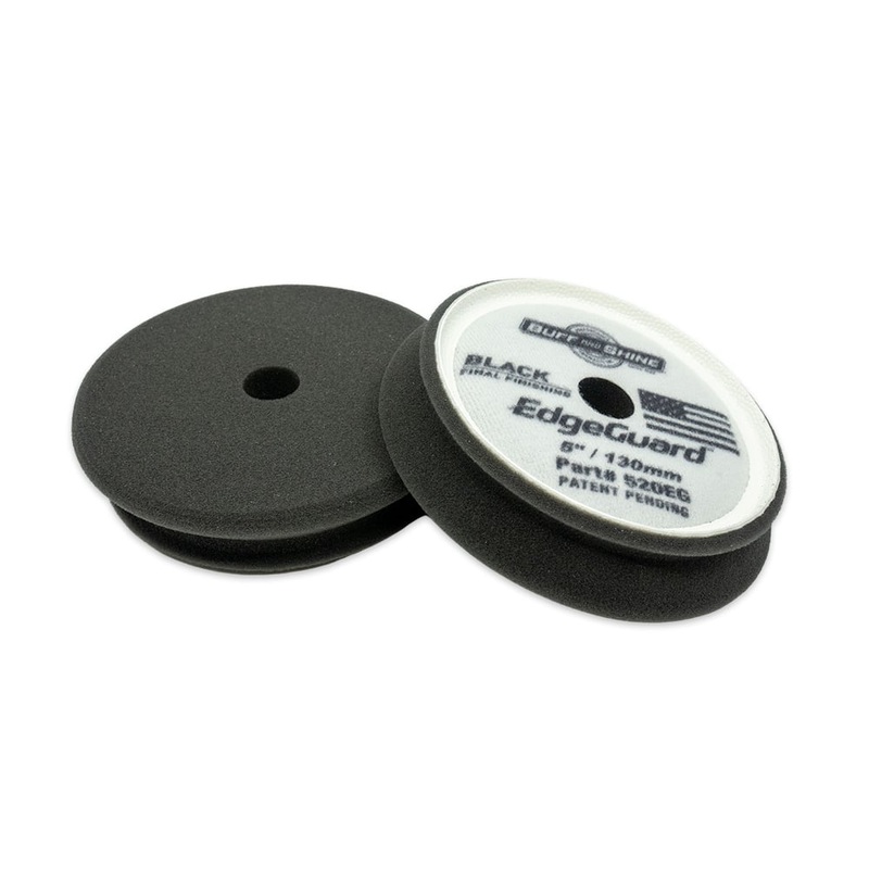 Buff and Shine EdgeGuard Black Microfiber Finishing Pad (3/5/6Inch)