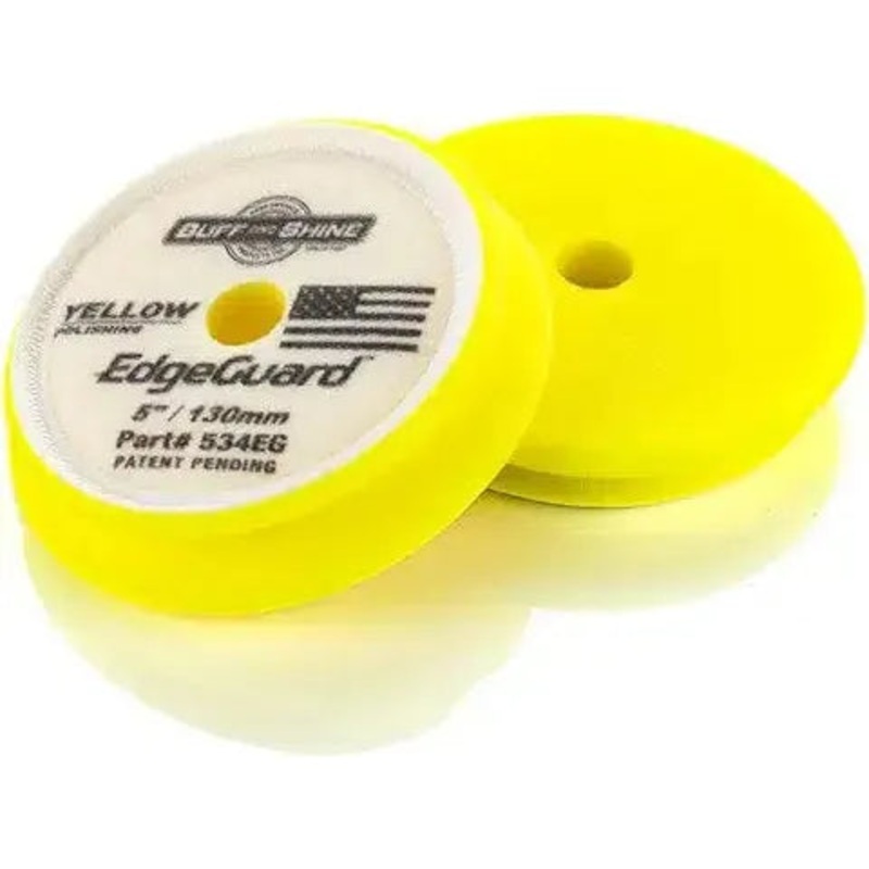 Buff and Shine EdgeGuard Yellow Light Polishing/finishing Foam Pad (3/5/6Inch)