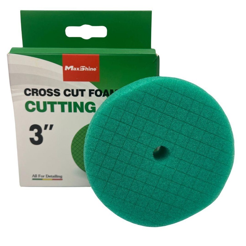 Maxshine Cross Cut Foam Pad – Green Cutting -3 inch