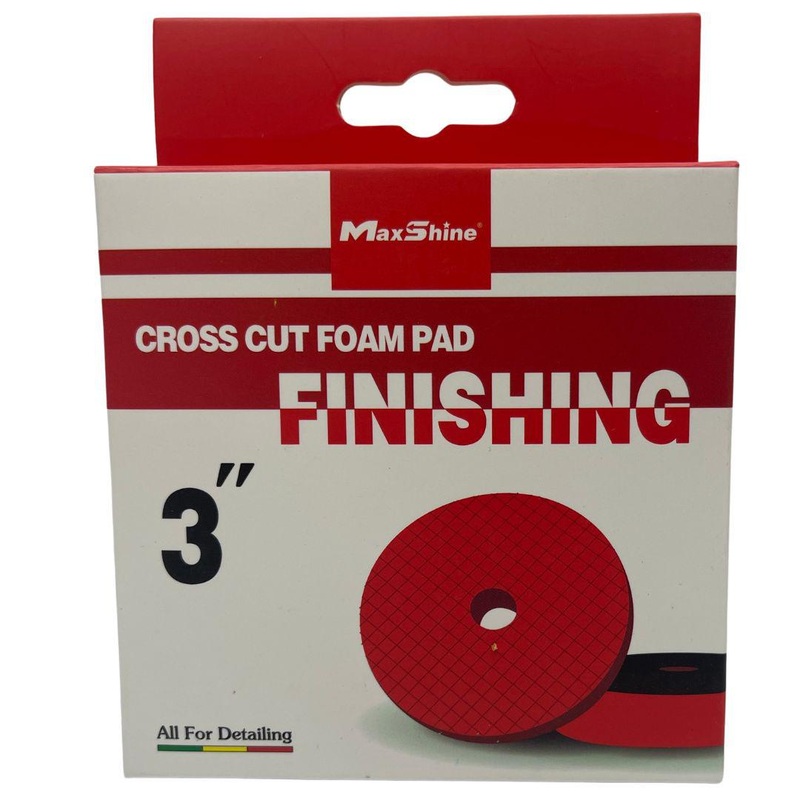 Maxshine Cross Cut Foam Pad – Red Finishing – 3 inch